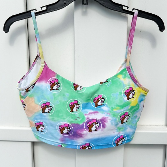 BUC-EE'S Other - Buc-ee's NEW Tie Dye Logo Cropped Bikini Swim Top Size Medium